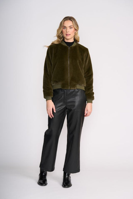 Foil Fur Sure Aviator Jacket