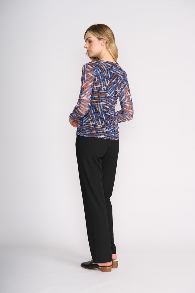 Foil Sheer Fun Wrap Top