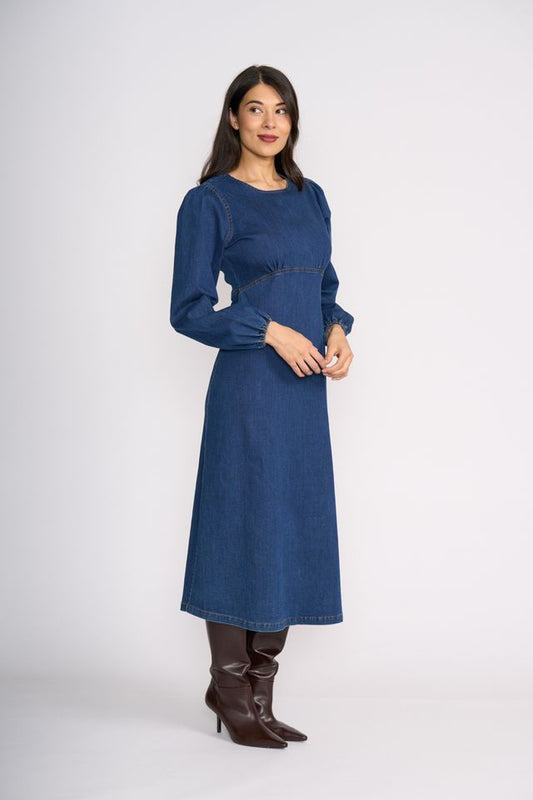 Foil Blue Lady Dress
