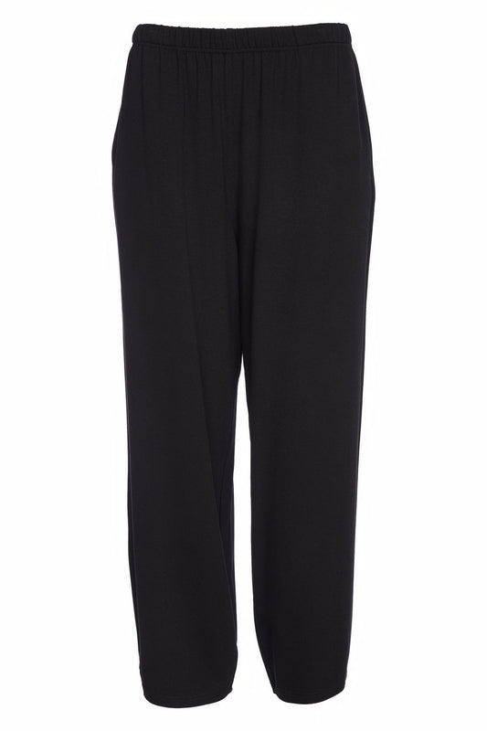 ORA Wide Leg Trousers with Taupe Detail